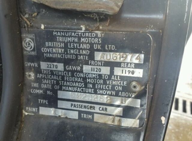 1974 Triumph Spitfire Convertible W/Hard top - photo 10