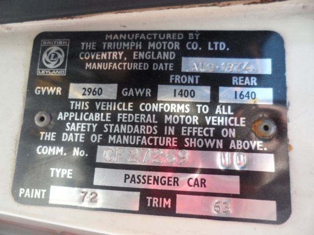 1974 Triumph TR-6 Brown - photo 8