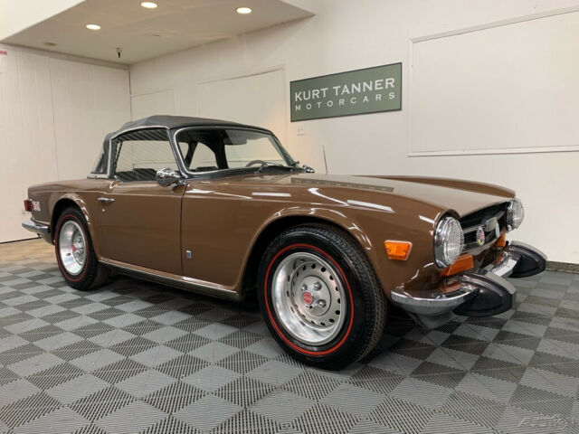 1974 TRIUMPH TR-6. SIENNA BROWN ON BLACK. EXCELLENT ORIGINAL WITH 67,318 MILES. 1974 Triumph TR-6 1974 TRIUMPH TR-6