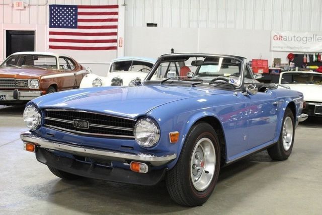 1974 Triumph TR6 41635 Miles Blue Convertible 2.5L 6cyl 4-speed w/od 1974 Triumph TR-6 --