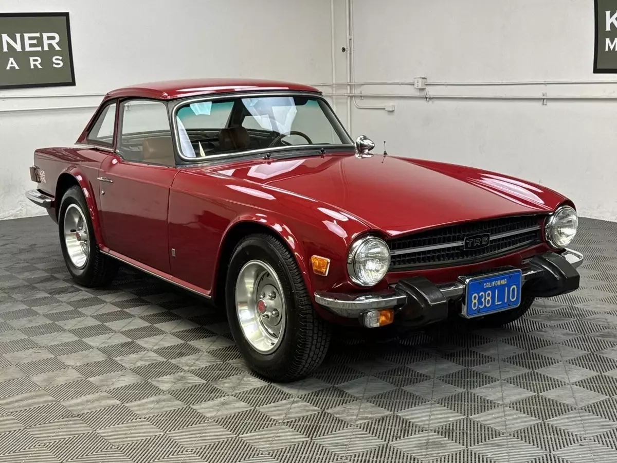 1974 TRIUMPH TR6 CONVERTIBLE. CARMINE RED WITH TAN TRIM, MATCHING HARD TOP 1974 Triumph TR-6