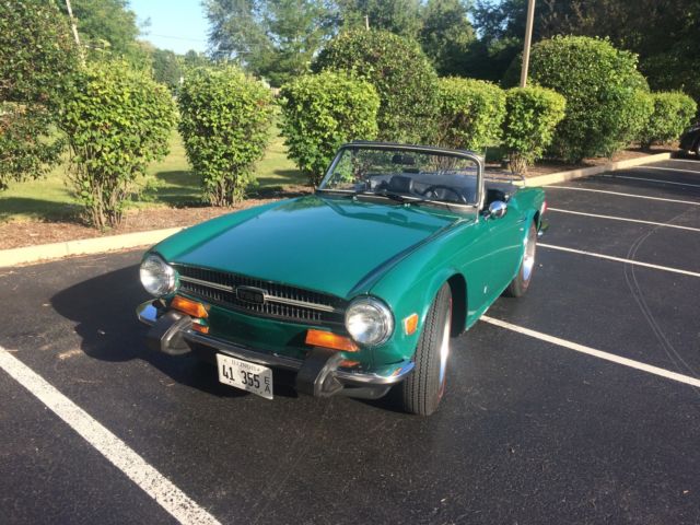 1974 Triumph TR6, Emerald Green with Black Interior and Top 1974 Triumph TR-6
