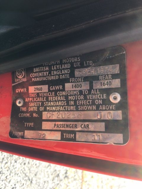1974 Triumph TR-6 - photo 9