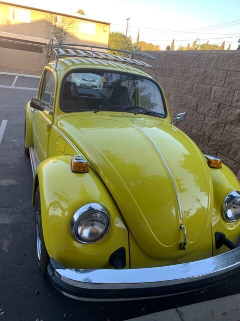 1974 Volkswagen Beetle (Pre-1980) Supercar Yellow RWD Manual chrome 1974 Volkswagen Beetle (Pre-1980) chrome