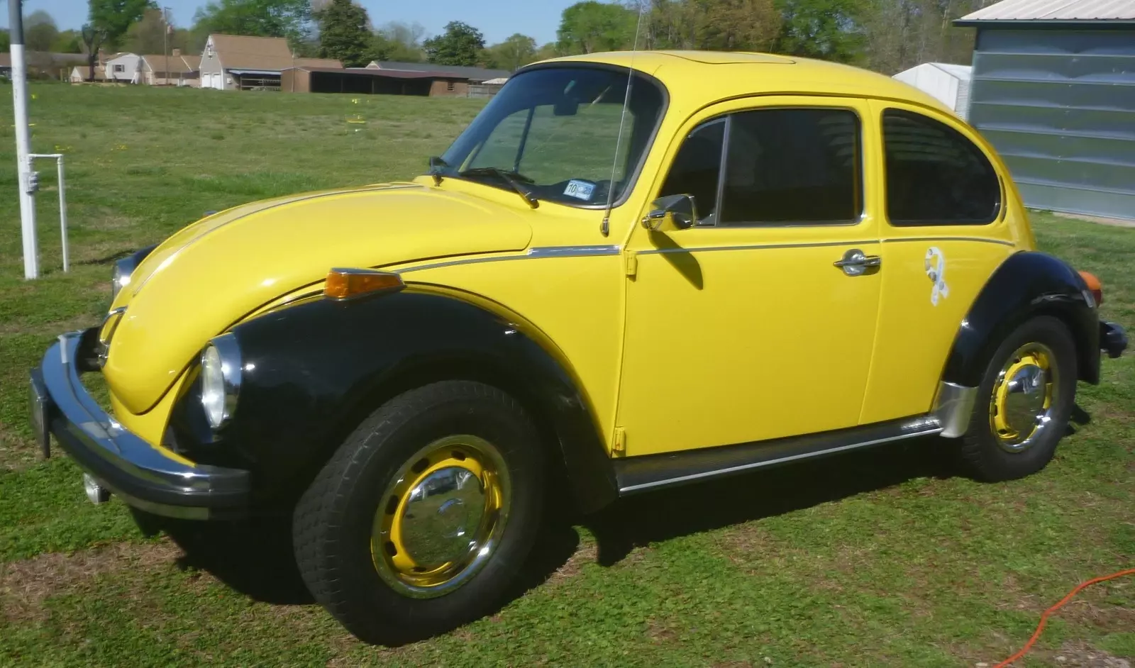 1974 Volkswagen Super Beetle Sedan Yellow 1974 Volkswagen Super Beetle