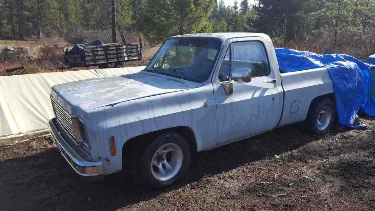 1975 Chevrolet C10/K10 Pickup Grey RWD Manual Sierra Short-box Fleet Side 1975 Chevrolet C10/K10 Sierra