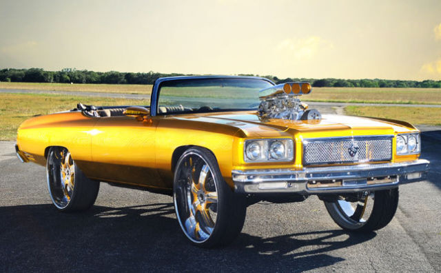 1975 Chevrolet Caprice Convertible,496 BB Supercharged,DONK,30" Forgiato,Custom 1975 Chevrolet Caprice Convertible Magazine Car