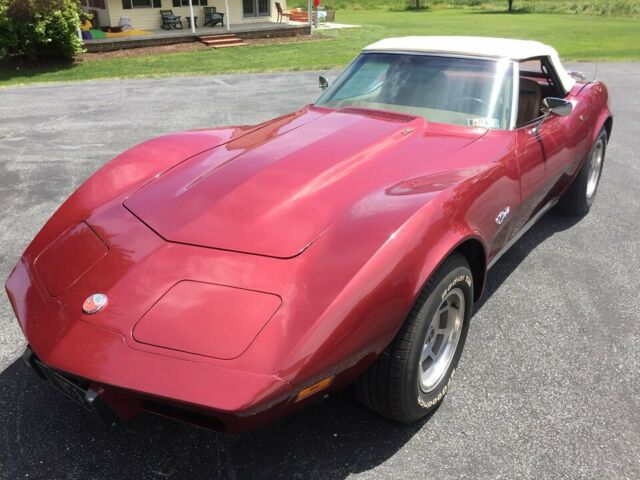 1975 Chevrolet Corvette Convertible Dark Metallic Red 350 Auto 1975 Chevrolet Corvette Convertible