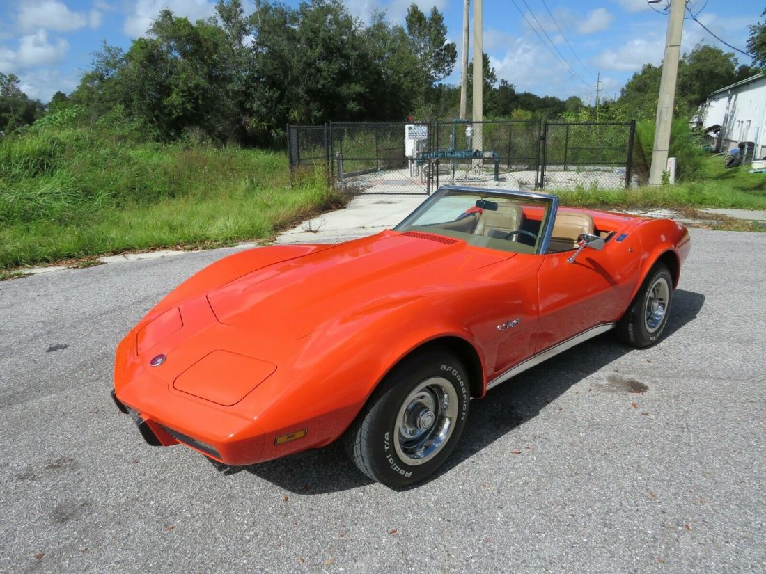 1975 Chevrolet Corvette Convertible,4 Spd,Orange /Tan Leather,Restored,Like New! 1975 Chevrolet Corvette