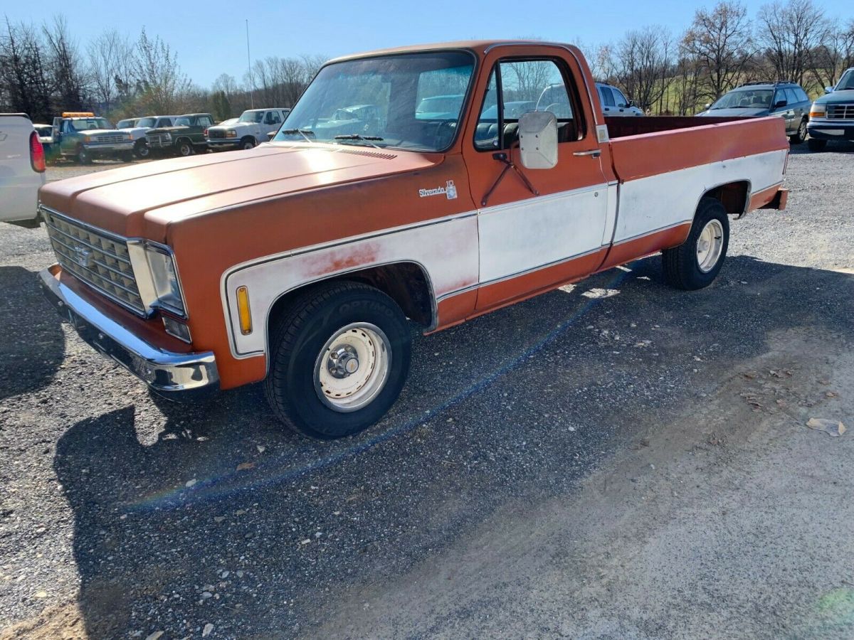 1975 CHEVROLET TRUCK C10 SILVERADO 350 AUTOMATIC SOLID WESTERN TRUCK 1975 Chevrolet C-10 SILVERADO