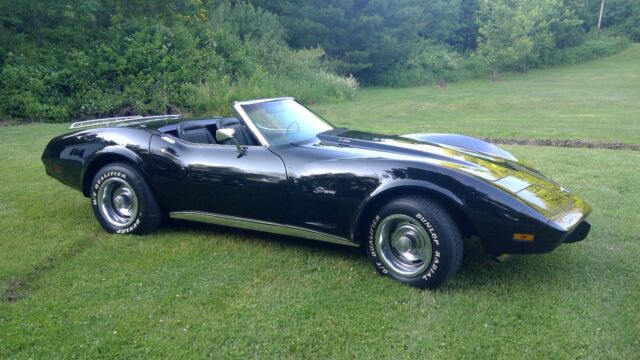 1975 Corvette convertible with hartop 1975 Chevrolet Corvette Black