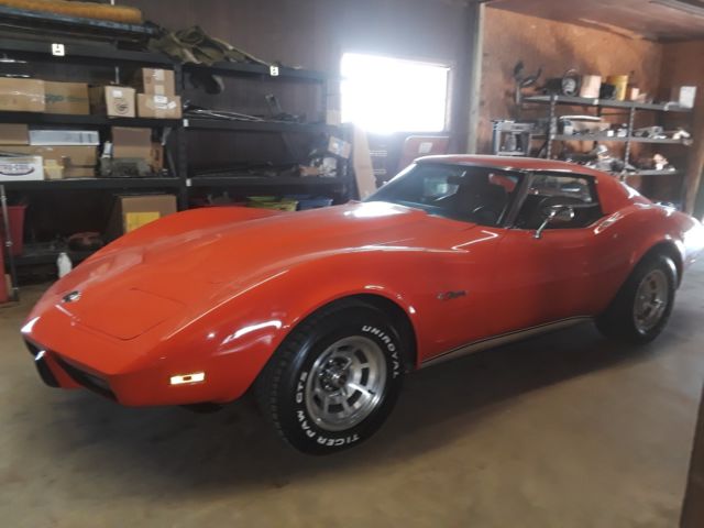 1975 Corvette Coupe orange/neutral color for sale 1975 Chevrolet Corvette
