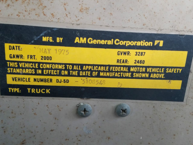 1975 Jeep DJ-5D AM General - photo 4