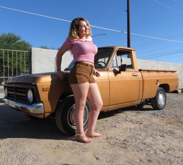 1975 Ford Courier AZ truck mazda ish non rotory 4 cyl OHV stick runs survivor 1975 Ford F-100 Courier