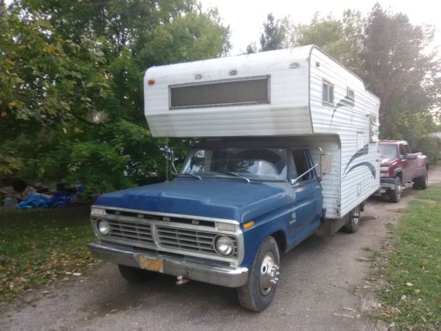 1975 Ford F-350 Custom w/Camper FE 390 c.i. Runs Great Very Solid 103,000 Miles 1975 Ford F-350 Custom