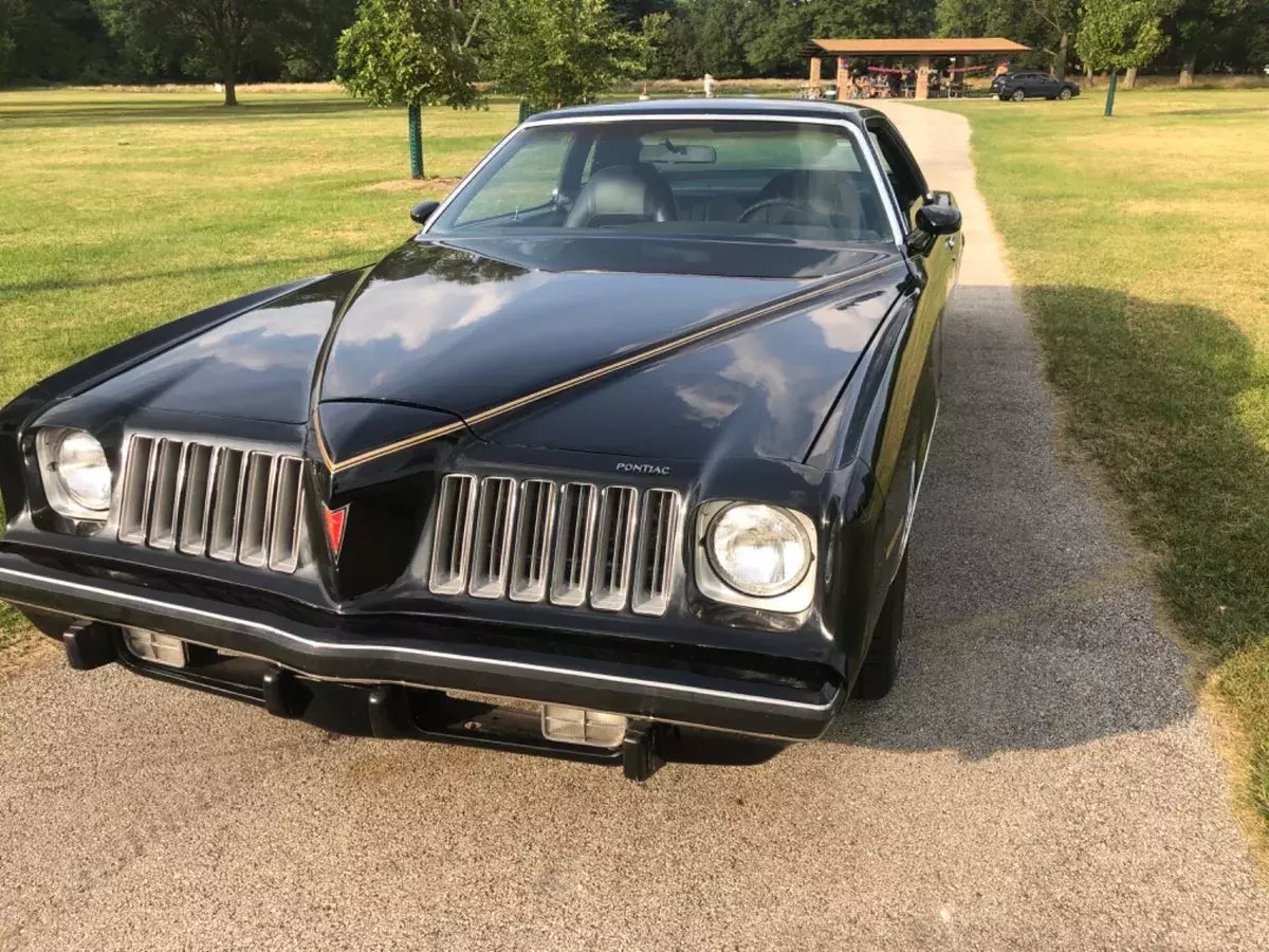 1975 Pontiac Grand Am 400 400 Turbo black on black perfect paint/body 1975 Pontiac Grand Am