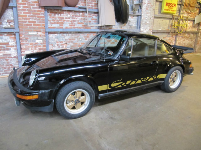 1975 Porsche 911 Carrera 2.7 Coupe Matching Numbers Black & Gold 1975 Porsche 911 Carrera