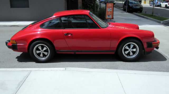 1975 Porsche 911 S Coupe - Beautiful Red & Highly Sought After Sunroof Delete 1975 Porsche 911 Rare Sunroof Delete 1975 Porsche 911S