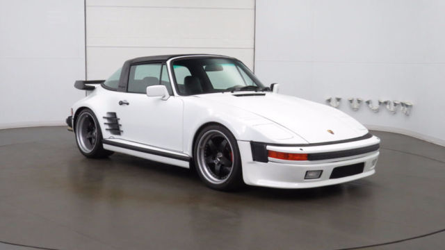 1975 Porsche 911 Targa White over Black Wide Body Slant Nose Conversion 1975 Porsche 911