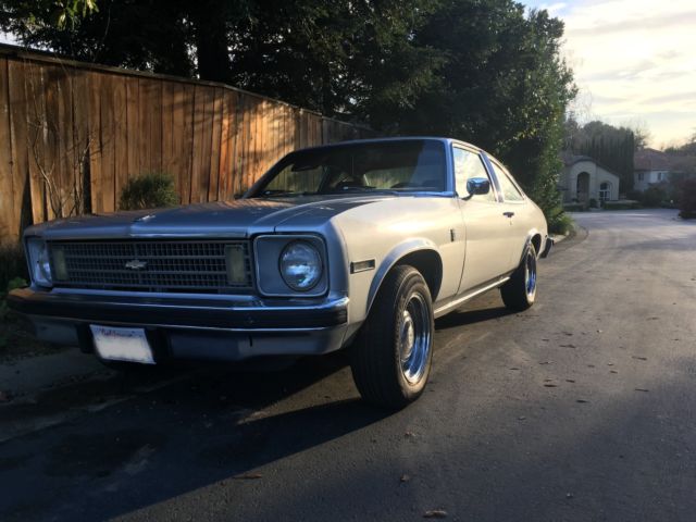 1975 Silver Chevy Nova LN 350 V8 1975 Chevrolet Nova Chrome