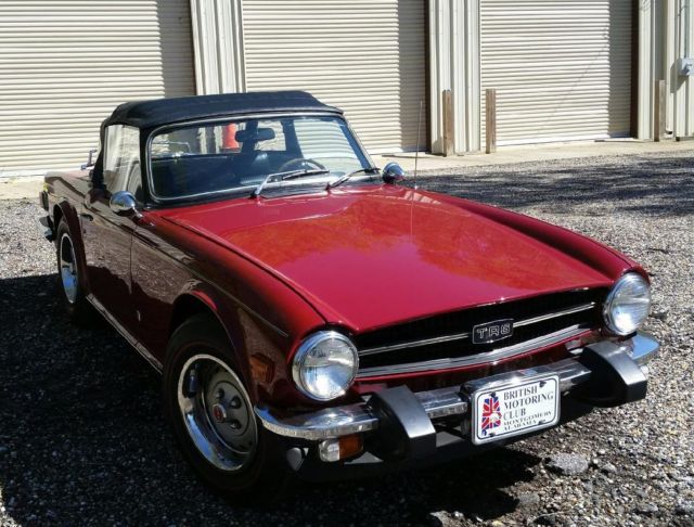1975 Triumph TR6 2 Door Convertible Roadster With AC and Overdrive 1975 Triumph TR-6