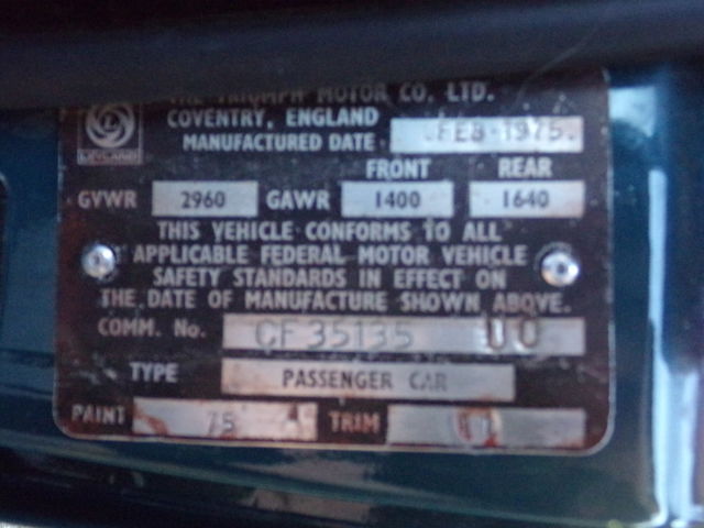 1975 Triumph TR-6 Base Convertible 2-Door - photo 10
