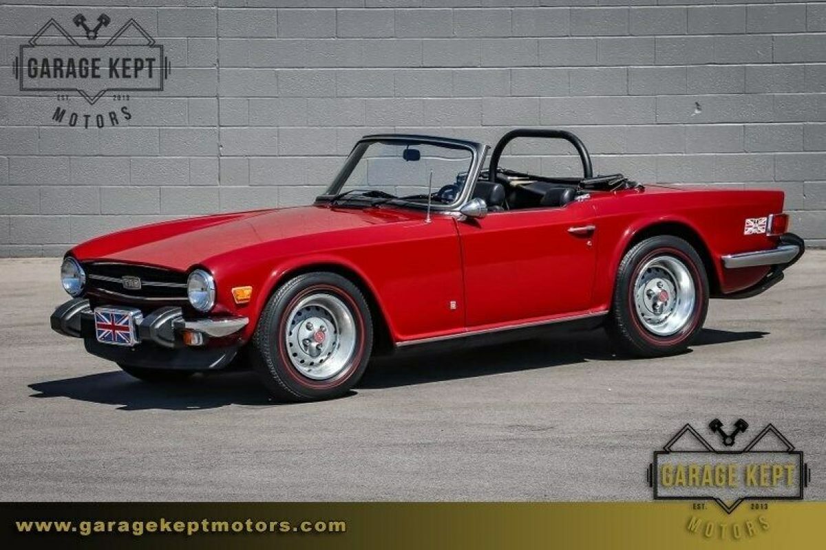 1975 Triumph TR6 Carmine Convertible 2.5L I6 30750 Miles 1975 Triumph TR-6