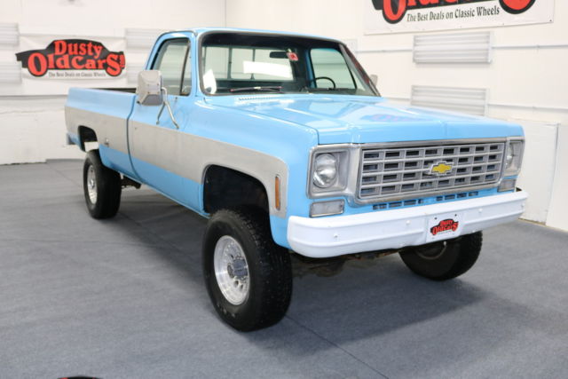 1976 Blue Runs Drives Body Int Good 454V8 3 spd! 1976 Chevrolet C/K Pickup 2500 Runs Drives Body Int Good 454V8 3 spd