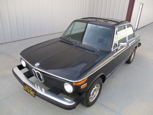 1976 BMW 2002, 4 speed, sunroof, solid, unrestored CA car 1976 BMW 2002