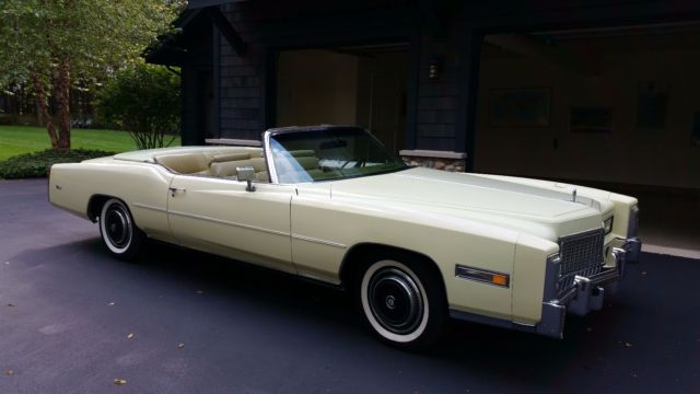 1976 Cadillac Eldorado Convertible 77K Scarface Yellow 1976 Cadillac Eldorado Base Convertible 2-Door