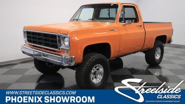1976 Chevrolet K-10 Scottsdale 4x4 Pickup Truck 350 V8 Crate 3 Speed Automatic C 1976 Chevrolet Other Pickups Scottsdale 4x4