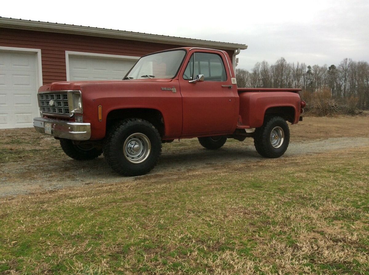 1976 Chevy Truck K10 Stepside 4x4 Scottsdale Barn Find Chevy Project Chevrolet 1976 Chevrolet C/K Pickup 1500