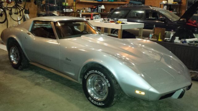 1976 Corvette Stingray, L48, All Original, Silver, T-tops, Automatic, matching # 1976 Chevrolet Corvette ORIGINAL
