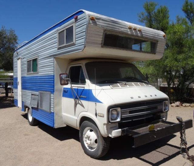 1976 Dodge 1 ton F30 RV Camper Van 360 AC Loaded Az truck NO RUST tons of poten 1976 Dodge Camper Conversion RV Van RV