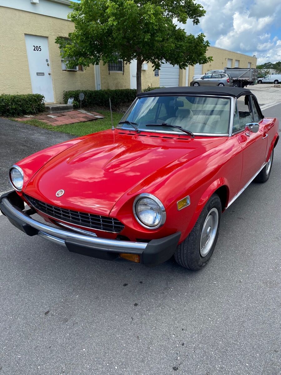 1976 Fiat 124 Coupe 1800 Convertible Red RWD Manual 1976 Fiat 124 Coupe 1800