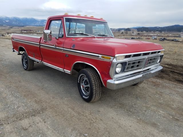 1976 FORD F150 RANGER XLT 4X4 PICKUP TRUCK: A/C, RUNS NICE, 4-SPEED, V8. 1976 Ford F-150 RANGER XLT
