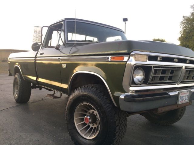 1976 Ford F250 4x4 Ranger Hi-Boy V8 F-250 3/4 Ton High Boy 4wd Ca Super Duty 1976 Ford F-250 Ranger