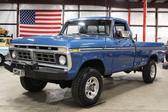 1976 Ford F250 72437 Miles Blue Pickup Truck 360 V8 Manual 1976 Ford F-250 --