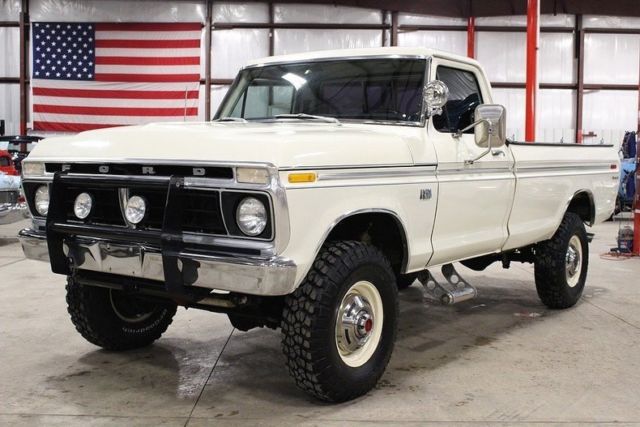 1976 Ford F250 88051 Miles Wimbledon White Pickup Truck 428ci V8 4 Speed Manual 1976 Ford F-250 --