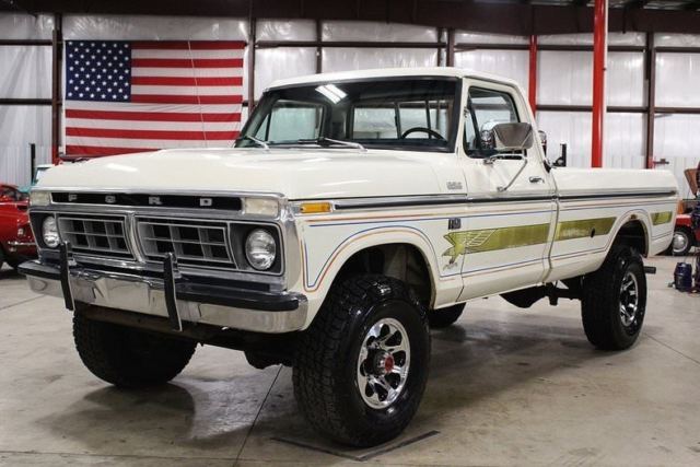 1976 Ford F250 Bicentennial 9652 Miles Wimbledon White Pickup Truck 390 V8 Manua 1976 Ford F-250 Bicentennial