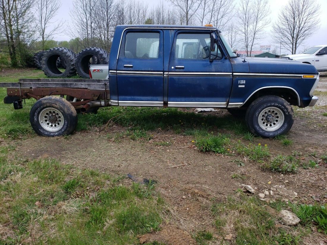 1976 Ford F250 Pickup Blue 4WD Manual 1976 Ford F250