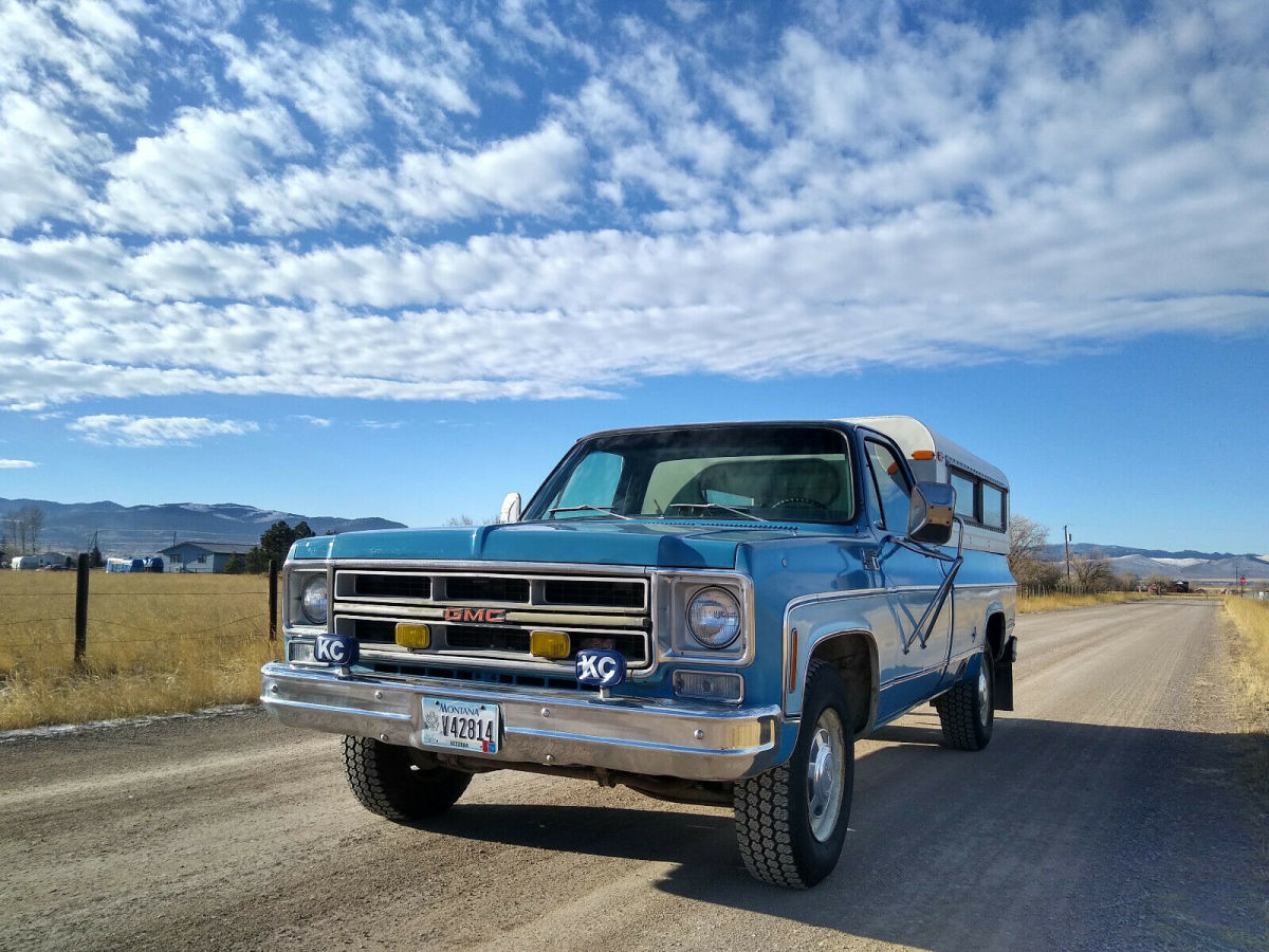 1976 GMC High Sierra Camper Special C20 454 A/C western survivor barn find NR 1976 GMC Sierra 2500 Sierra