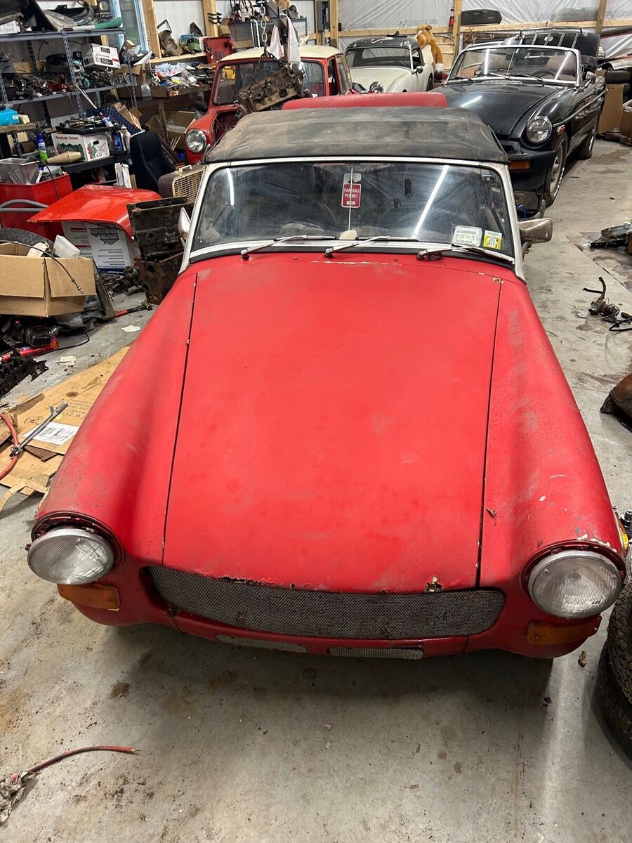 1976 MG Midget 1500 Convertible Red RWD Manual 1976 MG Midget