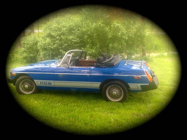 1976 MGB Soft Top Convertible Blue British Sports Car 1976 MG MGB