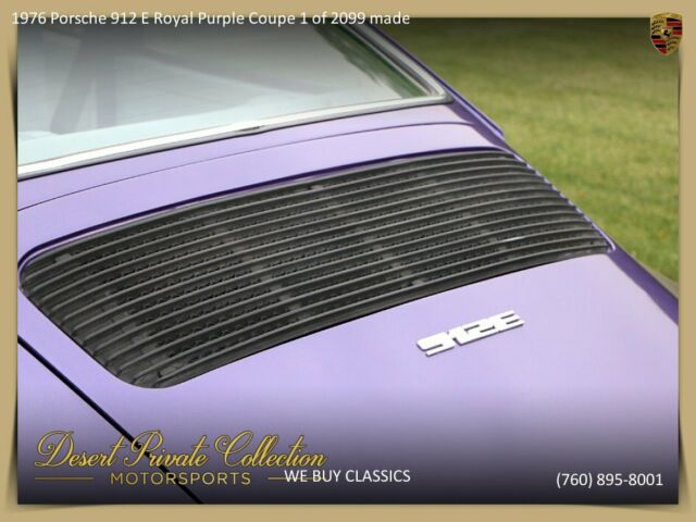 1976 Porsche 912 E Royal Purple Coupe 1 of 2099 made - photo 8