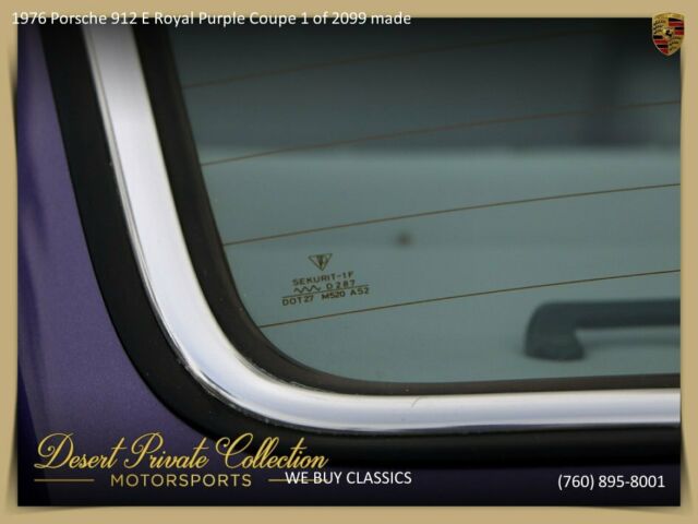 1976 Porsche 912 E Royal Purple Coupe 1 of 2099 made - photo 9