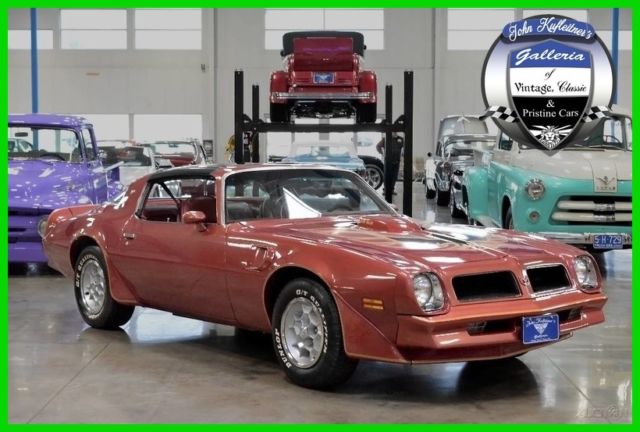 1976 Trans-Am 6.6L WS4 4-Speed Manual Firethorn Red T-Tops Air Power Windows 76 1976 Pontiac Firebird Trans-Am