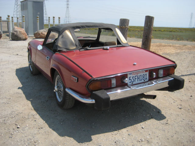 1976 TRIUMPH SPITFIRE CV CLEAN RED CALIFORNIA CAR WITH CHROME SPOKES & SPINNERS 1976 Triumph Spitfire