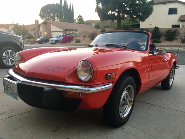 1976 Triumph Spitfire with Overdrive a California Classic 1976 Triumph Spitfire
