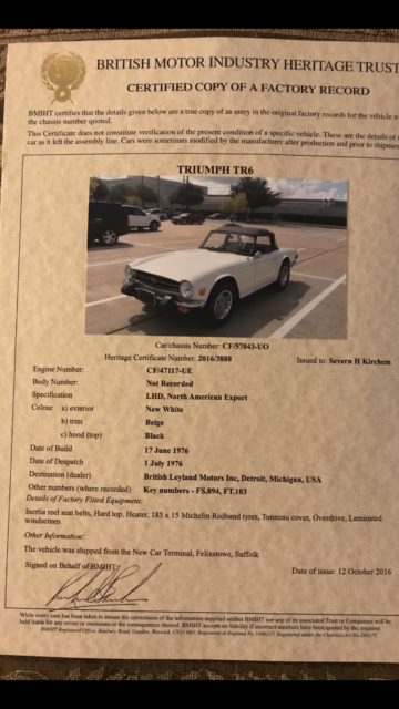 1976 Triumph TR-6 - photo 13